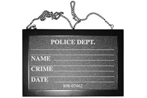 Rayland Cops and Robbers Prop Mug Shot Chalkboard