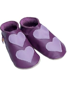Lovehearts trauben und lila starchild weiche lederne Babyschuhe
