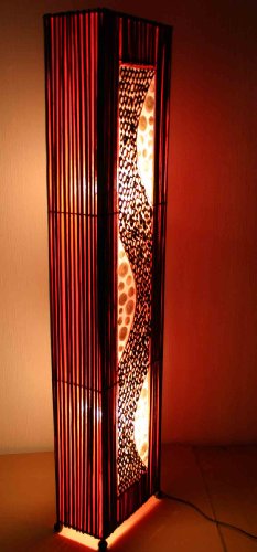 Asian Floor Lamp Ubud Red (LA12-70), Designer Bali Light Decoration