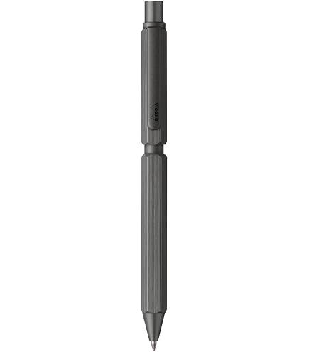Stylo 3-en-1 Rhodia ScRipt Multipen - 2 Billes Noir/Rouge + Portemine 0.5mm - Aluminium Or
