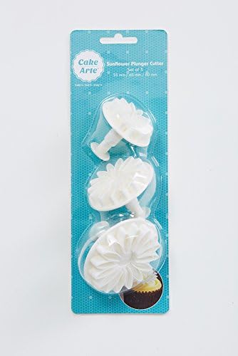 Sunflower Plunger Cutter Set Cake Decorating Fondant Sugarcraft Icing Flower Modeling Embossing Spring Blossom Tool Mold (3/Set)
