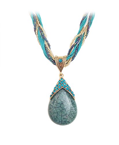 Hecho a mano retro antiguo sueño Tear Drop Necklace , Vintage Bisuter