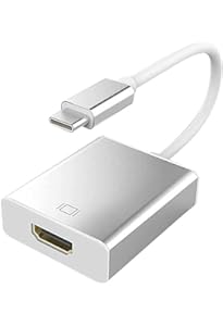 USB C to HDMI Adapter, Aluminum Portable USB C Adapter, Supports 1080p 60Hz, 4K 30Hz, for MacBook Pro, MacBook Air, Pixelbook