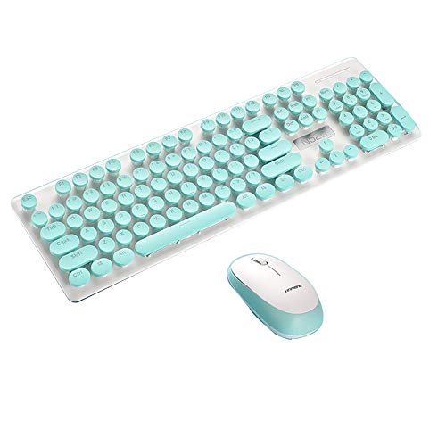 Preisvergleich Produktbild Digital Electronics Kabelloses Tastatur- und Maus-Set, Punk-Maus-Tastatur-Kombination, Mädchen Spezielle Drahtlose Tastatur und Maus Kombination RRYY