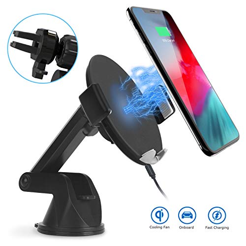 Voiture Chargeur Rapide Sans Fil Compatible avec iPhone XS, Auto Chargeur Induction avec Support sur Voiture Chargeur Rapide Sans Fil Compatible avec iPhone XS, Auto Chargeur Induction avec Support sur