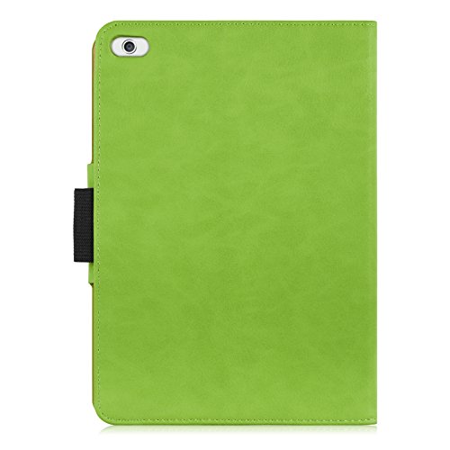 iPad Mini Hülle – JAMMYLIZARD Ledertasche Smart Cover mit Standfunktion für iPad Mini 4. 3. 2. & 1. Generation, GRÜNG & HONIG, [MIT STIFT-HALTER] - 5
