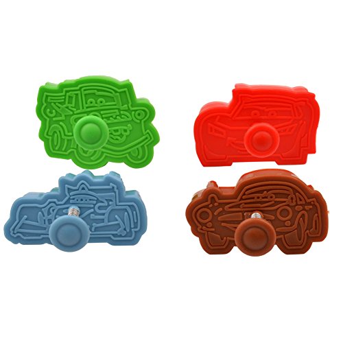 CkeyiN ®4pcs Car Serie 3D Plätzchen Werkzeuge Plätzchen Gebäck Dekoration DIY Lebensmittel Backen Form Fondant Werkzeuge - 7