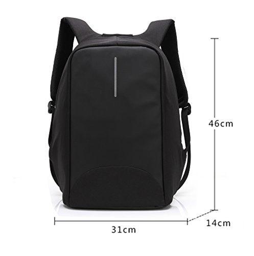 15 6 Zoll Business-Laptop-Rucksack mit Anti-Dieb-Rei  verschluss und USB-USB-Ladeanschluss  wasserdichte Reisen Backpack College Tasche mit versteckte