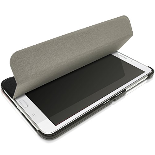 igadgitz Schwarz PU Ledertasche Hülle Smart Cover für Samsung Galaxy Tab 4 8.0″ SM-T330 mit Multi Winkelbetrachtung Stand + Auto Sleep/Wake + Displayschutzfolie - 3