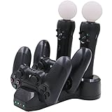 playstation move controller ps4 amazon  Aresh para PS Move Controller Cargador / PS4 Controller Charger, base de carga para PlayStation 4 Controllers + PS4 / PSVR Move Motion Controllers con LED indicador de carga