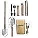 Produktbild Multifunktionaler Kompakt Faltende Schaufel für im Freiengebrauch - Feuer-Starter,Auto Emergency Kit,Überlebens axe,Camping Multitool,Taktische, Militärische, Selbstverteidigung Werkzeuge (Golden)