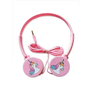 AKANAR Wired On-Ear Headphones 3.5mm Jack Bass Booster Expandable Adjustable for School Music Compatible with Cellphones Tablets PC (Hello Kitty - Pack of 1 - Pink)