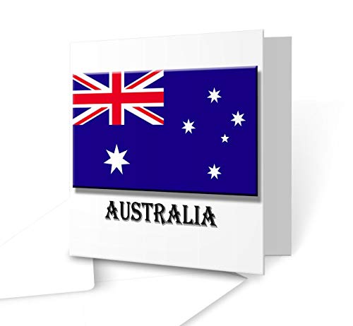 Greeting Card showing the Flag of Australia - Square Greeting Card