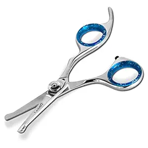 Laazar Pro Dog Grooming Scissors, Straight 4.5 Inches Pet Grooming Shears with Safety Round Tip, Ball Point for Nose, Ear and Face Groom, Sharp Long Lasting Professional Hair Trimming Scissors