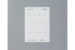 ‎PEN & PAGES pen & pages® Tab Sticker ''Monate'' - Monats-Register zum Ankleben (transparent/schwarz)
