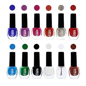 O.GIRL Nail Polish, Shimmery Finish, Multicolor, 6 Ml