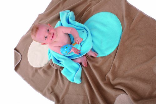 Baby Boum 100 x 100 cm Large Super Soft Appliqued Warm Polar Fleece Blanket (Milk White)