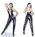 Produktbild HZZ Frauen PU-Leder-Catsuit Sexy Wet Look Nacht Cocktailparty Cosplay Punk feste Jumpsuit , xl , black