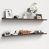 carpentray 47 Inches Long Floating Shelves Wall Mounted, 2 Set Farmhouse Wall Shelf for Bedroom, Nursery Book Shelf with Lip,