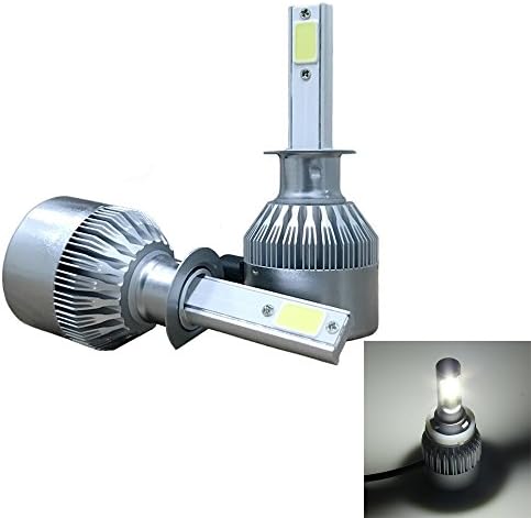 High quality lights, 2 PCS C9 H1 36W 3800 LM 6000K Waterproof IP68 Car Auto LED Headlight with 2 COB LED Lamps, DC 9-36V