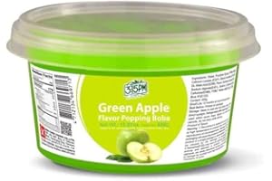 3:15PM POPPING BOBA Fruit Juice Pearls for Bubble Tea (450G) Green Apple Flavor