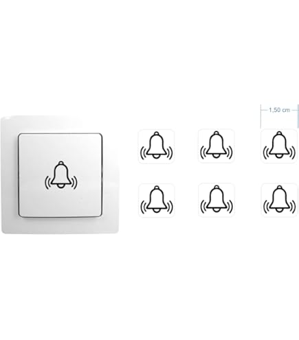 Adesivi Interruttore Blocco Porte - 2 Pezzi, Simbolo Chiave, 4.5x1.5 Cm, Pellicola Autoadesiva Resistente - Foto 2