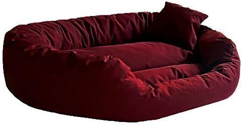 tierlando A15-29 ARES Extra ROBUST Dog sofa Dog bed Size XL+ 125cm Dark Bordeaux