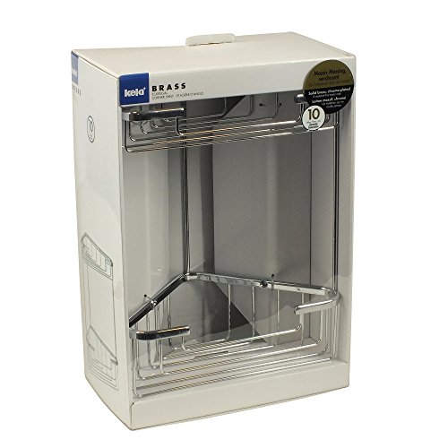 Kela 21919, Eckregal zur Wandmontage, Messing, 24x 15x 30,5 cm, Brass, Verchromt - 4