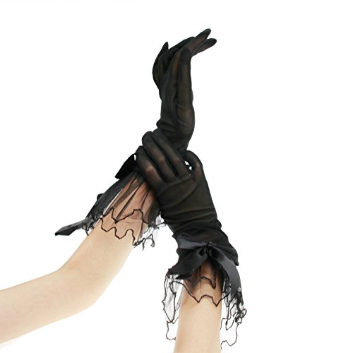 Bao Core Kurze Netzhandschuhe Brauthandschuhe Hochzeit Handschuhe Mit Schleife Mehre Farben - 2