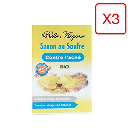 Lot de 3 Savon au Soufre contre l'Acné