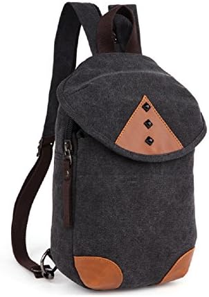 LF&amp;F Retro canvas outdoor small chest bag casual bag cell phone bag wallet multi-functional shoulder strap backpack portable diagonal shoulderD5-10L