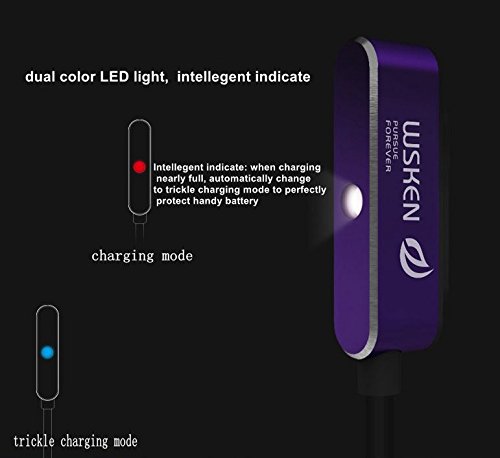 WSKEN LED Status Magnet USB Ladekabel für Sony Xperia Z3 , Sony Xperia Z3 Compact , Sony Xperia Z2, Sony Xperia Z1 Smartphone , Sony Xperia Z Ultra XL39h , Sony Xperia Z1 Mini, Sony Xperia Z2 Mini Ladekabel Anschluss Adapter Anschluss Stecker Verbindung – silber - 2