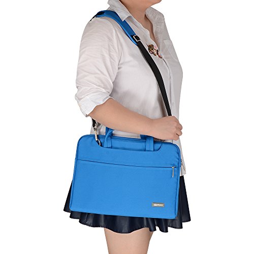 Qishare 13 3-14 Zoll Multifunktions-Polyester-Gewebe-wasserdichter Laptop-Schulter-Beutel  justierbarer Schultergurt u  Unterdr  ckbarer Handgriff  be
