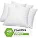 Produktbild Füllkissen 4er Sparset 50x50 cm Kissen Inletts Kissenfüllung Polyester für Dekokissen Sofakissen Kopfkissen weiß Öko-Tex Standard 100 - 50x50 cm ( 4er Pack )