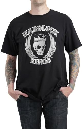 HardLuck Kings TBLGRY1-M Men's Snake Eyes Short Sleeve Tee