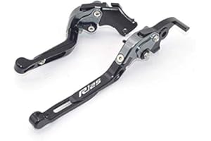 Yang hua Leve per freno e frizione, estensibili e pieghevoli, lavorazione a CNC per YAMAHA R125 2014 2015-2019 (Nero, R125 2008-2013)