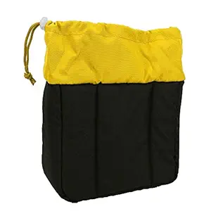 Padded Camera Bag Camera Insert Case Internal Drying Performance Inner Layer Adopts Soft Velvet Durable for Digital Camera and Lens(Yellow)
