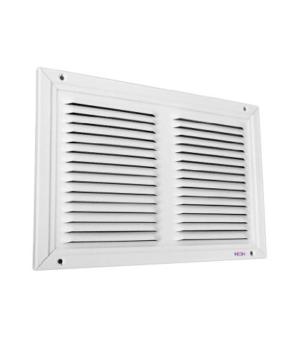 Lüftungsgitter LG-3020 MGS-W Alu Weiß 300 x 200 mm Abluftgitter Lamellengitter Wetterschutzgitter