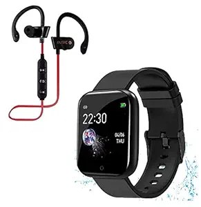 Texton (NEW YEAR SPECIAL:12 YEARS WARRANY) Pro 3 Waterproof Smart Watch 1.3 Full Touch Smartwatch with 24x7 Dynamic Heart Rate Blood Pressure Tracking Exercise Smartwatch for Girls,Boys with K1 Running Sports Bluetooth Jogger Headset