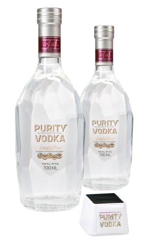 Preisvergleich Produktbild Purity Vodka Set 2 x 0,7l + 1 x Bluetooth Box mit Purity Vodka Branding