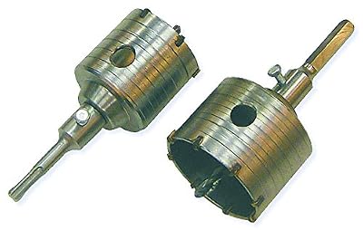 BEAST 2 scies trépans SDS Plus Ø 80 mm et Ø 65 mm + arbre et foret
