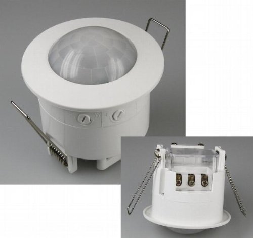 Preisvergleich Produktbild Decken-Einbau-Bewegungsmelder 360°, 6m Detektion, LED geeignet