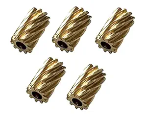 Dotpot Motor Brass Pulley/Motor Gear Compatible for Laserjet 1010, 1012, 1015, 1018, 1020, 3015, 3020, 3030, M1005, LBP2900, LBP3000 Printers (Pack of 5)