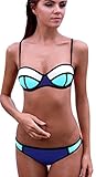TDOLAH Damen Bunt Neoprene Bikini-Set Basketball Push up...