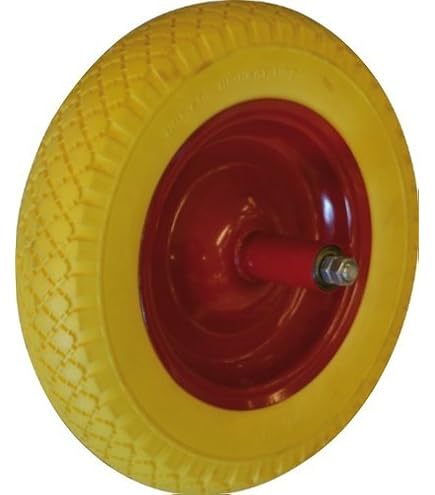 2 Ruote Pneumatiche Per Carriola - 3.50-8 Con Asse 155 Mm, Gomme Rinforzate