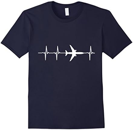 Men's Flying In My Heartbeat T-Shirt Medium Navy