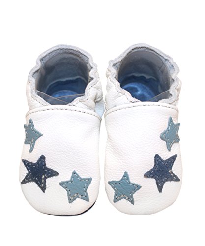 HOBEA-Germany Leder Krabbelschuhe Babyschuhe Sterne in verschiedenen Farben von baBice