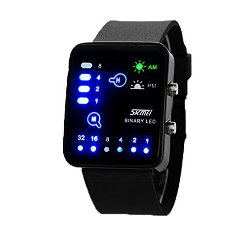 ufengke® mode rechteck zifferblatt binäre led wasserdicht handgelenk armbanduhren,einzigartige nachtlicht sport armbanduhren für mannfrauen,schwarz ufengke® mode rechteck zifferblatt binäre led wasserdicht handgelenk armbanduhren,einzigartige nachtlicht sport armbanduhren für mannfrauen,schwarz