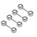 Produktbild Thenice, Hantel Ohrstecker, 0,8 mm, 20 g, 4 Stück, Silver Ball 2.5 mm, Damen: One size