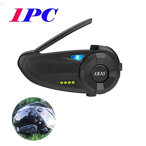 Q20 Intercomunicador Casco Moto,Intercomunicador Bluetooth para Moto Manos Libres Radio FM,Intercomunicador Full-Duplex 2S Emparejamiento,Impermeabilidad